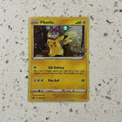 Pikachu SWSH234 Pokemon Go Cosmos Holo 2022 Black Star Promo NM - Image 1