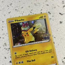 Pikachu SWSH234 Pokemon Go Cosmos Holo 2022 Black Star Promo NM - Image 2