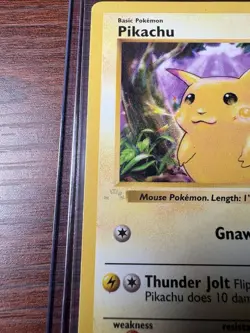 Pokemon Base Set Pikachu 1st Edition Ghost Stamp Error/Misprint - 58/102 - Image 2