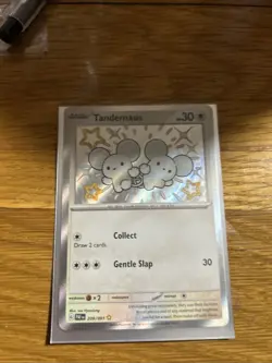 Tandemaus #209/091 Pokemon TCG Scarlet & Violet Paldean Fates Holo Shiny Rare NM - Image 1