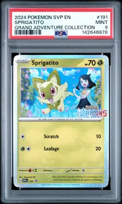 (PSA 9) Pokemon: Grand Adventure Collection – Sprigatito #SVP191 [Promo] - Image 1