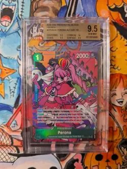 BGS GEM Mint 9.5 French Perona Treasure Rare. One Piece, Royal Blood, OP9-034 - Image 1