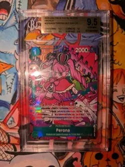 BGS GEM Mint 9.5 French Perona Treasure Rare. One Piece, Royal Blood, OP9-034 - Image 3