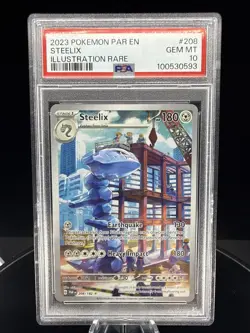 PSA 10 Steelix 208/182 2023 Paradox Rift Illustration Rare Pokemon Card - Image 1