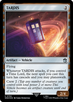 TARDIS (Surge 792) FOIL Doctor Who PLD Artifact Uncommon MAGIC MTG CARD ABUGames - Image 1