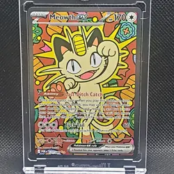 Pokemon Meowth EX Full Art Holo Rare Card 121/088 POR Natsumi Yoshida - Image 1