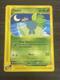 Oddish 97/147 - Aquapolis Non Holo Pokemon Card - LP - Image 1