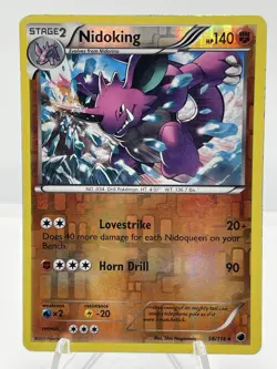 Nidoking 58/116 Plasma Freeze Reverse Holo Pokemon Card 2013 LP - Image 1