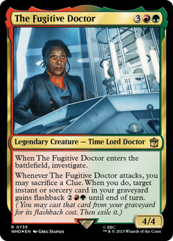 The Fugitive Doctor (Surge 735) FOIL Doctor Who NM Creature Rare CARD ABUGames - Image 1