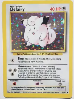 HOLO Clefairy 5/102 - VLP - RARE 1999 Base Pokemon Card - $2 Combined Shipping - Image 1