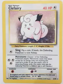 HOLO Clefairy 5/102 - VLP - RARE 1999 Base Pokemon Card - $2 Combined Shipping - Image 2