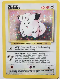 HOLO Clefairy 5/102 - VLP - RARE 1999 Base Pokemon Card - $2 Combined Shipping - Image 4