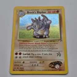 Near Mint | Brock's Rhydon 2/132 | Gym Heroes 2000 | Holo Rare | Pokemon Card - Image 3