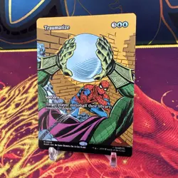 Traumatize Borderless Full Art Regular MAR 15 Marvel's Spider-Man MTG NM - Image 3