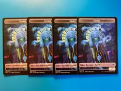 MTG 4x Spirit Token # 2 Kamigawa: Neon Dynasty Magic the Gathering x4 LP - Image 1