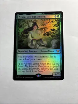 Azusa, Lost but Seeking - Commander Masters Foil MTG Plus Bonus Rare!!! - Image 1