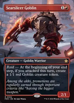 Searslicer Goblin (#332) - Extended Art FDN NM MTG - Image 1
