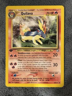 Quilava 47/111 Neo Genesis first edition vintage Pokemon LP- - Image 1