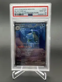 2023 POKEMON MEW EN-151 SPECIAL ILLUSTRATION RARE #200 BLASTOISE EX PSA 10 - Image 1