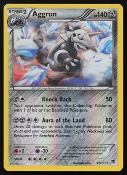 Aggron 59/101 Reverse Holo Rare Plasma Blast Pokemon LP - Image 1