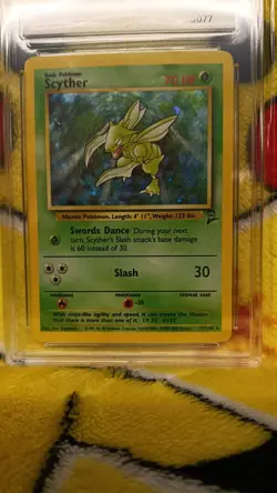 Pokemon Base Set 2 1999-2000 Scyther Holo 17/130 Ace Graded 2 Fair Swirl - Image 2
