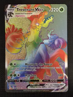 2021 POKEMON EVOLVING SKIES TREVENANT VMAX 206/203 SECRET RARE RAINBOW - Image 1