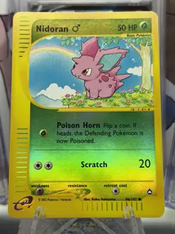 Nidoran M - Aquapolis - 96/147 - Reverse Holo - WOTC - Pokemon TCG - LP - Image 3