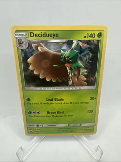 Pokemon DECIDUEYE 11/149 - Sun & Moon RARE Rev Holo - MINT Cracked Ice Holo - Image 2