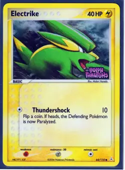 VINTAGE 2006 POKEMON ELECTRIKE 64/110 EX HOLON PHANTOMS -REVERSE HOLO-STAMPED NM - Image 1