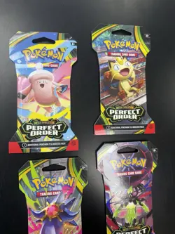 Pokemon TCG Perfect Order Art Set of 4 Sleeved booster packs ART SET BRAND NEW! - Image 2