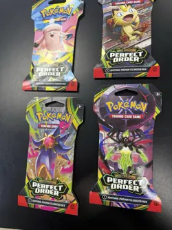 Pokemon TCG Perfect Order Art Set of 4 Sleeved booster packs ART SET BRAND NEW! - Image 3