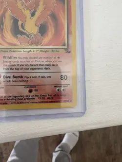 Pokemon TCG English NM/LP Moltres 12/62 Fossil Holo Rare Vintage WOTC - Image 5