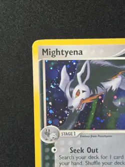 Mightyena 12/107 Swirl Holo Rare Pokemon EX Deoxys 2005 TCG - Image 4