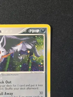 Mightyena 12/107 Swirl Holo Rare Pokemon EX Deoxys 2005 TCG - Image 5