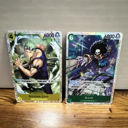 Bandai One Piece Card Game OP15 Character Card Lot 2x Roronoa Zoro Brook - Image 1