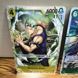 Bandai One Piece Card Game OP15 Character Card Lot 2x Roronoa Zoro Brook - Image 2