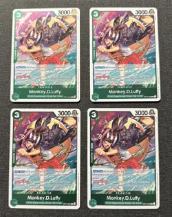 4x OP14-034 Monkey D Luffy R Playset -One Piece TCG- The Azure Sea's Seven Eng - Image 1