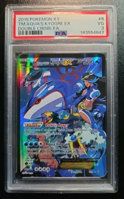 Pokemon Card - Team Aqua's Kyogre EX 6/34 - Double Crisis Holo - PSA 3 - Image 1