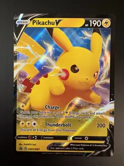 Pikachu V SWSH061 Pokemon Sword & Shield Promo Ultra Rare Card VLP - Image 1