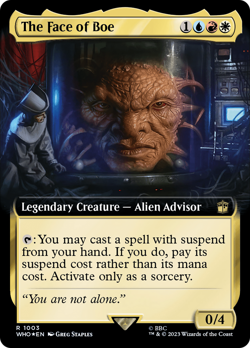 The Face of Boe (Extended Art Surge 1003) FOIL Doctor Who NM Rare CARD ABUGames - Image 1