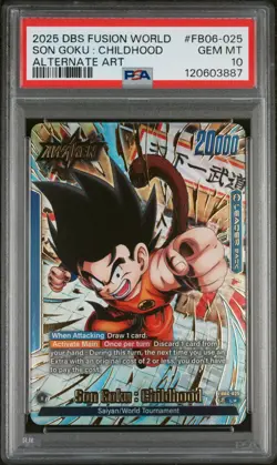 2025 DRAGON BALL SUPER CARD GAME FUSION WORLD #FB06-025 GOKU Alt Art - PSA 10 - Image 1