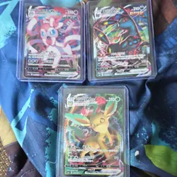 Nintendo Pokemon TCG Korean VMAX Holo Card Lot - Sylveon, Umbreon, Leafeon - Image 1