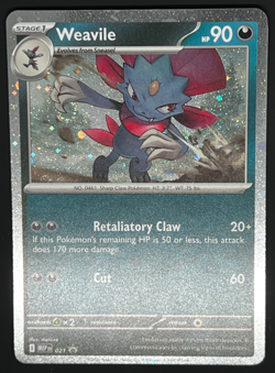Pokemon TCG Phantasmal Flames Weavile MEP 021 Black Star Promo Card x2 SWIRL - Image 2
