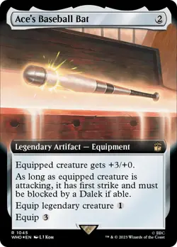 Ace's Baseball Bat (Extended Art Surge 1045) FOIL Doctor Who NM CARD ABUGames - Image 1