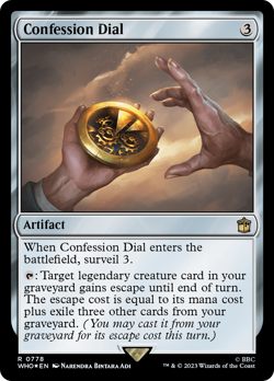 Confession Dial (Surge 778) FOIL Doctor Who NM Artifact Rare MAGIC CARD ABUGames - Image 1