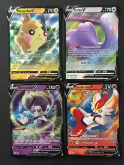 17 X Shining Fates Pokemon Cards Bundle 4 V Ditto Cinderace Indeedee Morpeko - Image 2