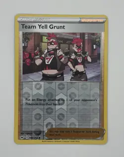 Team Yell Grunt 184/202 Pokemon Sword & Shield Base Set Reverse Holo Uncommon NM - Image 1