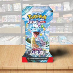 Pokemon Scarlet & Violet Stellar Crown Sealed Booster Sleeved Pack - Cover B - Image 1