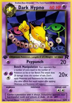 1x Dark Hypno - 26/82 - Rare - 1st Edition NM-Mint Pokemon G1 - Team Rocket - 1s - Image 1