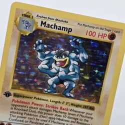 Near Mint | 1st Edition Base Set Shadowless Holo | Machamp 8/102 | Pokemon Card - Image 1